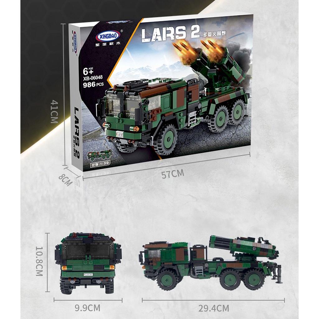 Đồ chơi Lắp ráp Xe Rocket Quân sự - Xingbao XB06048 Lar 2 Truck - Xếp hình thông minh - Mô hình trí tuệ