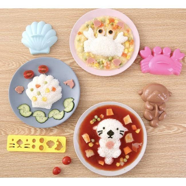 Khuôn ép cơm cua - sò - chồn biển