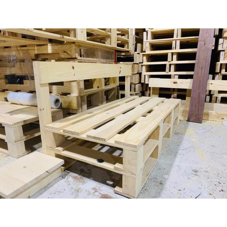 Ghế sofa pallet, Bộ Bàn Ghế Pallet Gỗ Thông