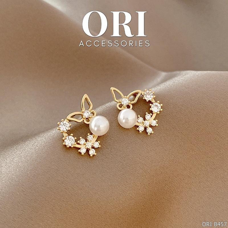 Bông tai nữ dáng nhỏ cánh bướm Aretha thời trang xinh xắn ORI ACCESSORIES B457