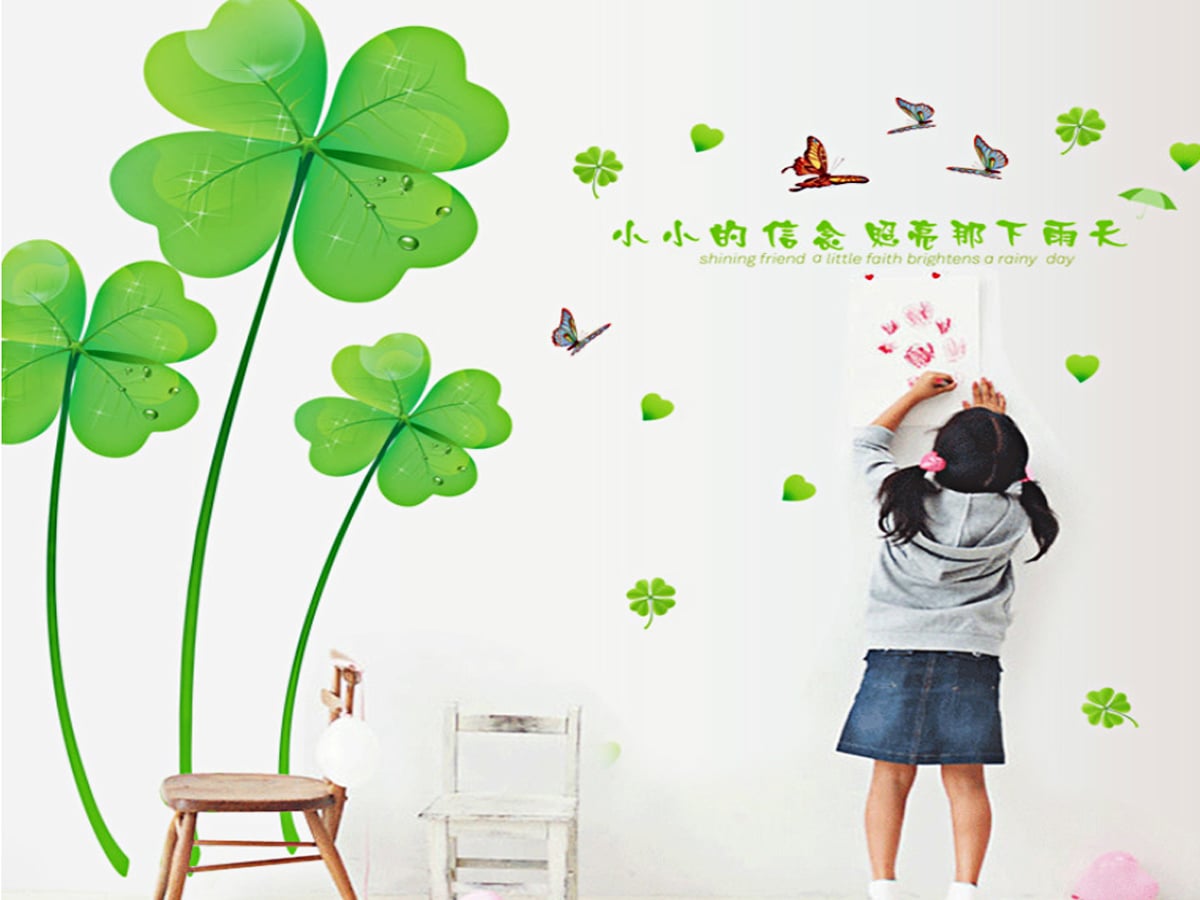 DECAL CỎ 4 LÁ