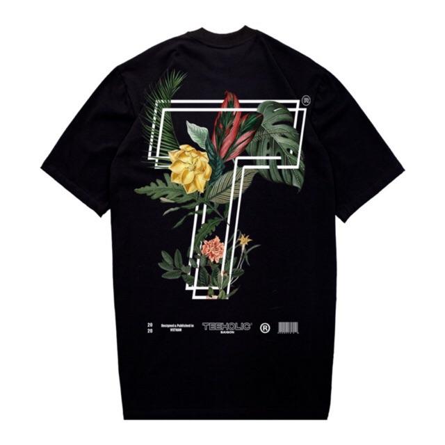 Áo Thun Unisex Tropical, Màu Trắng Nude Xanh Neon