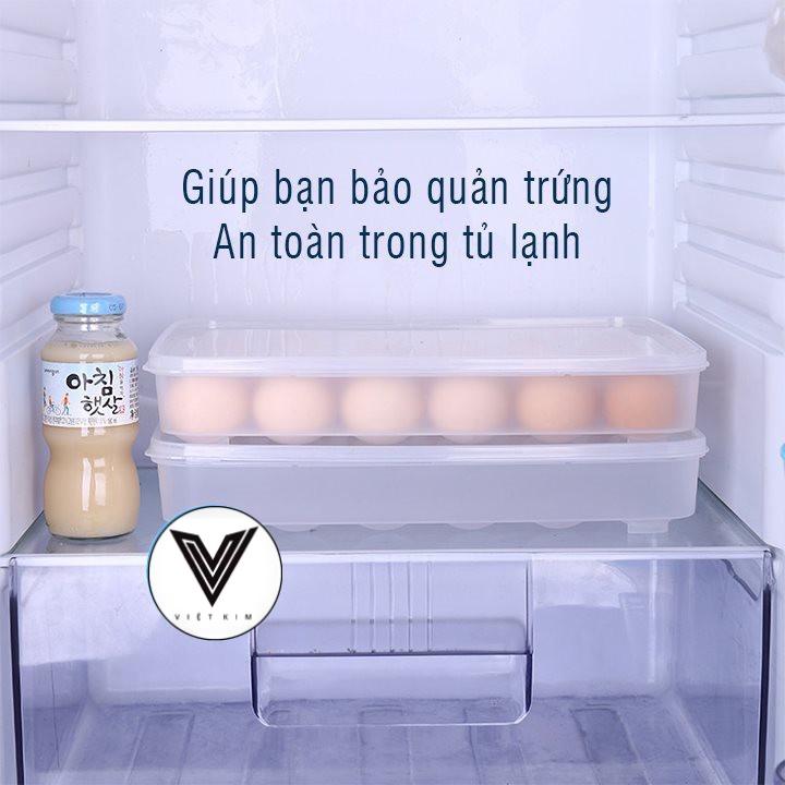 Hộp Đựng Trứng 24 Quả Có Nắp Đậy - Khay Bảo Quản Trứng Trong Tủ Lạnh