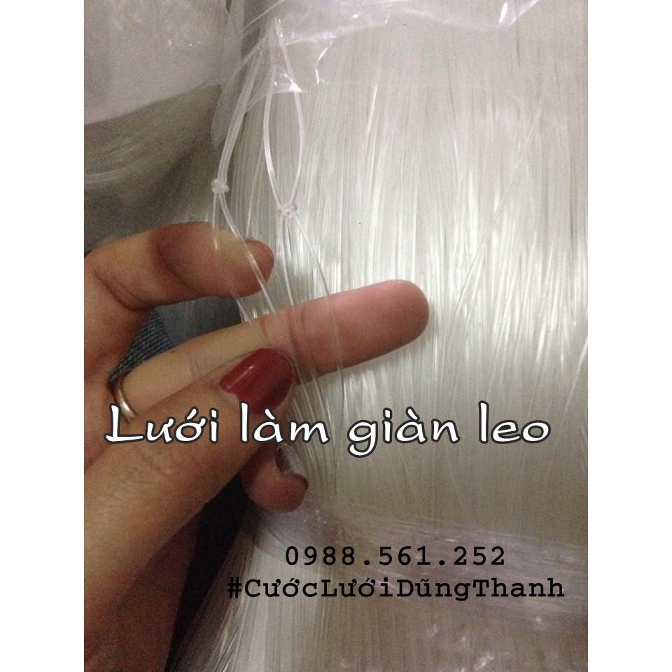 Lưới làm giàn leo 2m x 120m, ô 20cm, giàn dưa chuột, su su, chanh leo, mướp đắng, giàn mướp, giàn hoa thiên lý