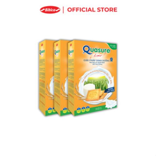 BAO BÌ MỚI - Combo 3 Bánh Quy Quasure Light Bibica 210g - Thực phẩm dành cho người ăn kiêng, tiểu đường