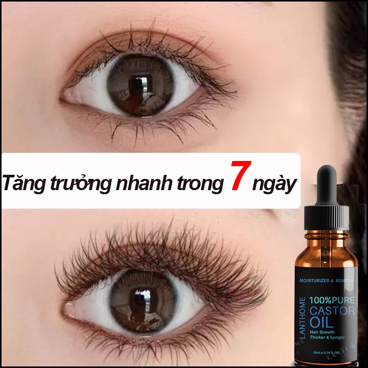 (Loại tốt) Serum Tinh Dầu Dưỡng Dài Lông Mi Mắt An Toàn Từ Thảo Dược Cho Bộ Lông Mi Cong Dài, Cách có bộ mi mắt cong dài đẹp