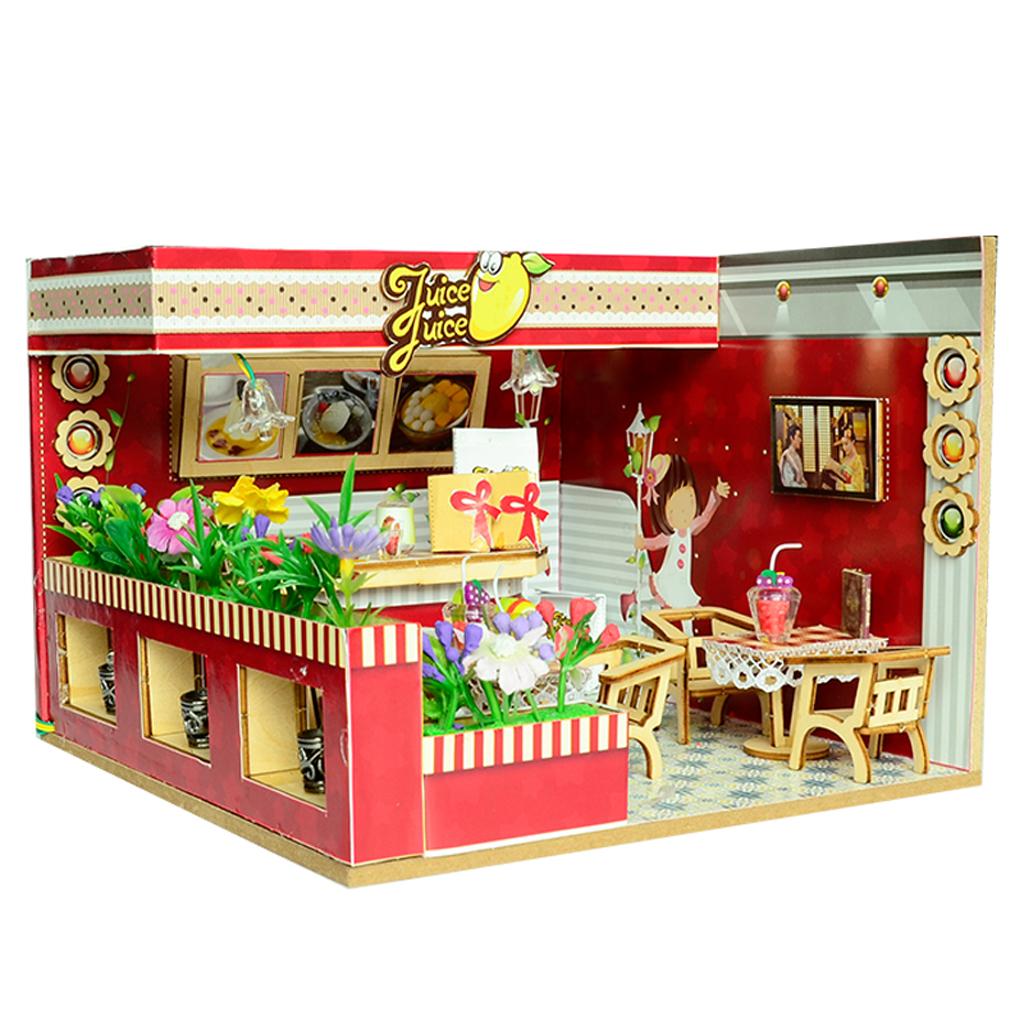 Dollhouse Miniature with Furniture, DIY Dollhouse Kit, Creative Room Decorations Kit, 1:24 Scale Model House for Woman and Girls