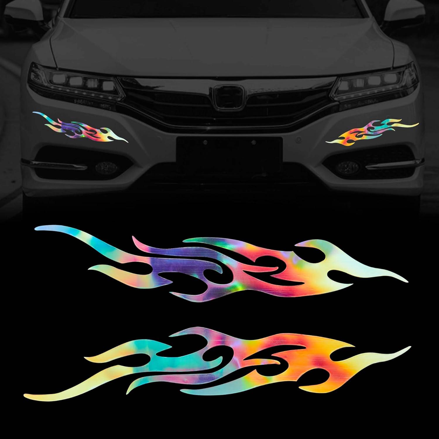 2 Cái 40Cm Phản Quang Vinyl Chống Thấm Nước Dán Xe Golf Xe Tải SUV Ngoài Đường Xe Ván Trượt Gradient