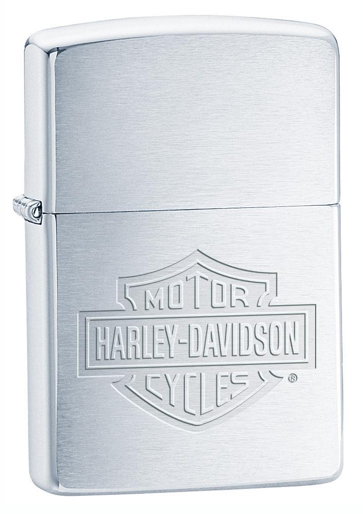 Bật Lửa Zippo Harley Davidson Logo Brushed Chrome 200HD.H199