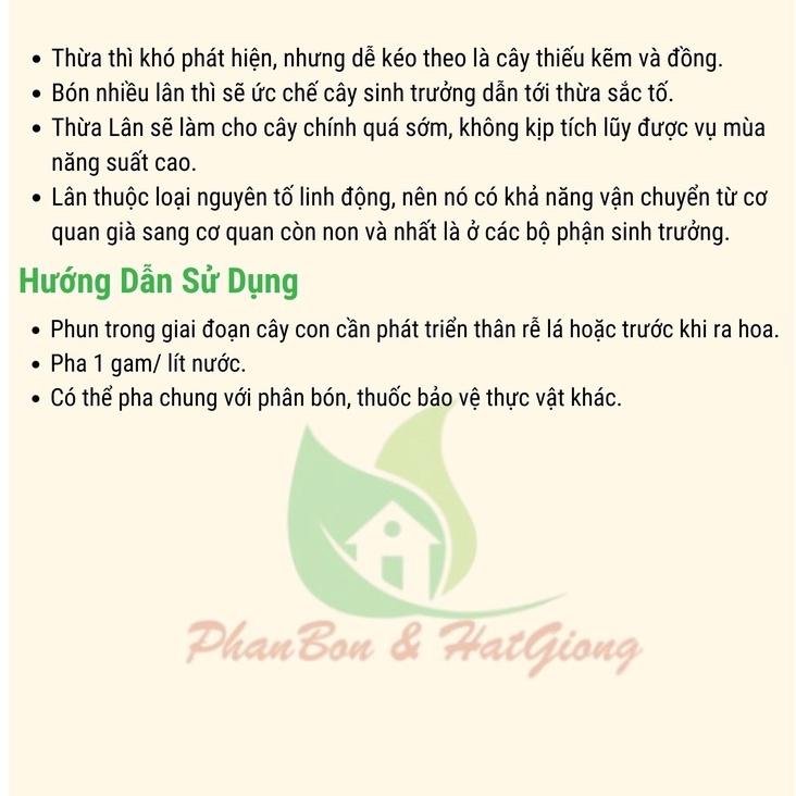 Phân Bón Siêu Lân Đỏ Hà Lan gói 15g - Shop Phân Bón và Hạt Giống