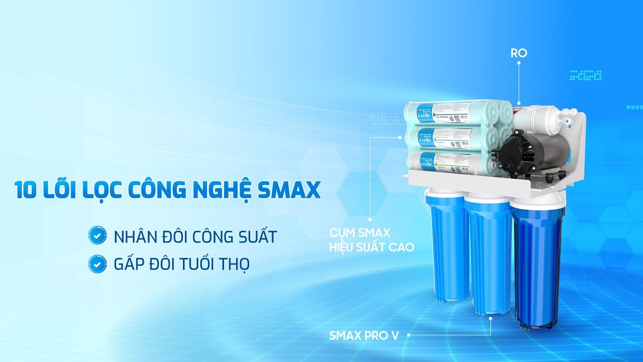 Máy lọc nước Karofi KT-ERO100V - Hàng chính hãng