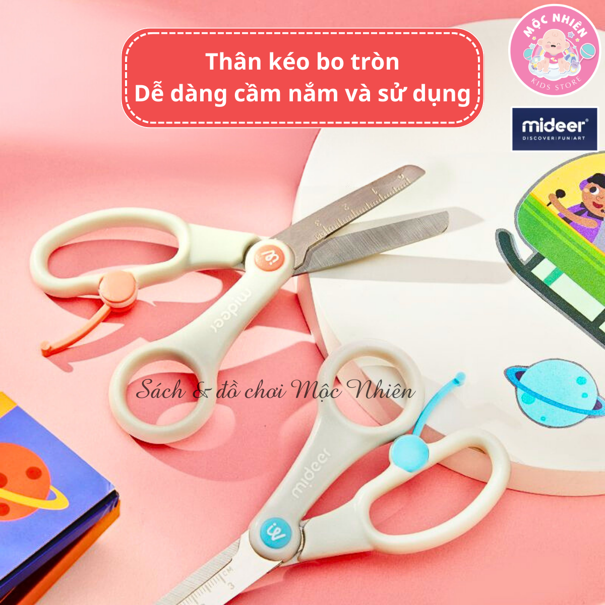 Kéo Cắt Thủ Công An Toàn Cho Bé (1 cái) - Chính Hãng Mideer - Dành Cho Bé Từ 3 Tuổi