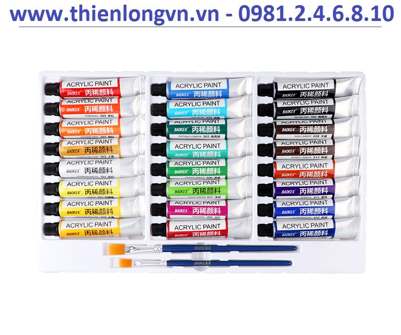 Màu nước Acrylic 24 màu Baoke WP 801 - 24
