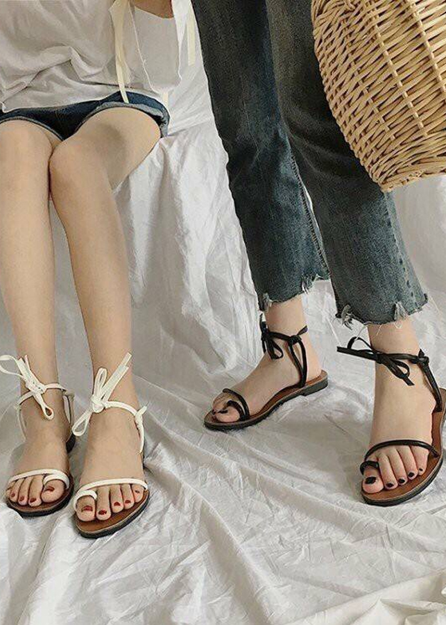 Giày Sandal dây cột nơ