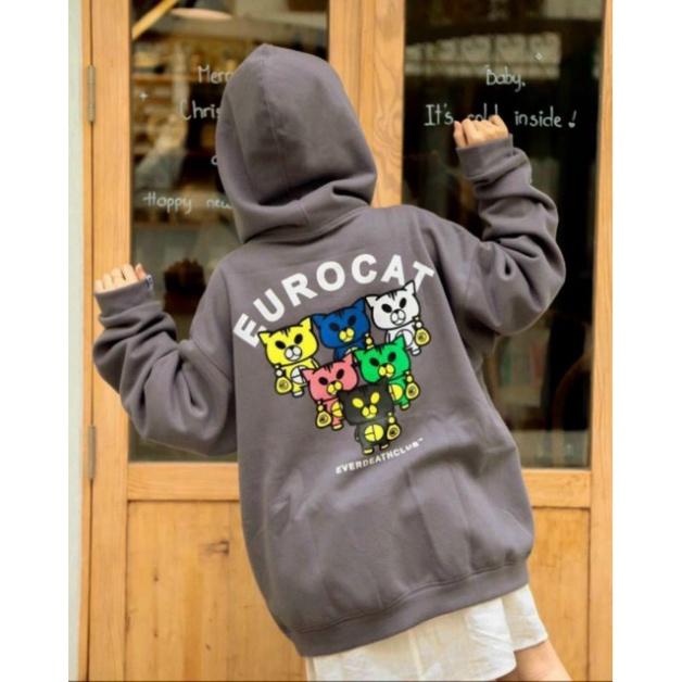 áO Khoác Nỉ Hooide Nam Nữ Unisex - Nỉ in hình 3d, Áo Hoodie Cặp Đôi Nam Nữ EUROCAT Cú Mèo HOT RẺ ĐẸP Hoodie Company Unisex - Nỉ Ngoại Kiểu Khoác Chống Nắng Couple