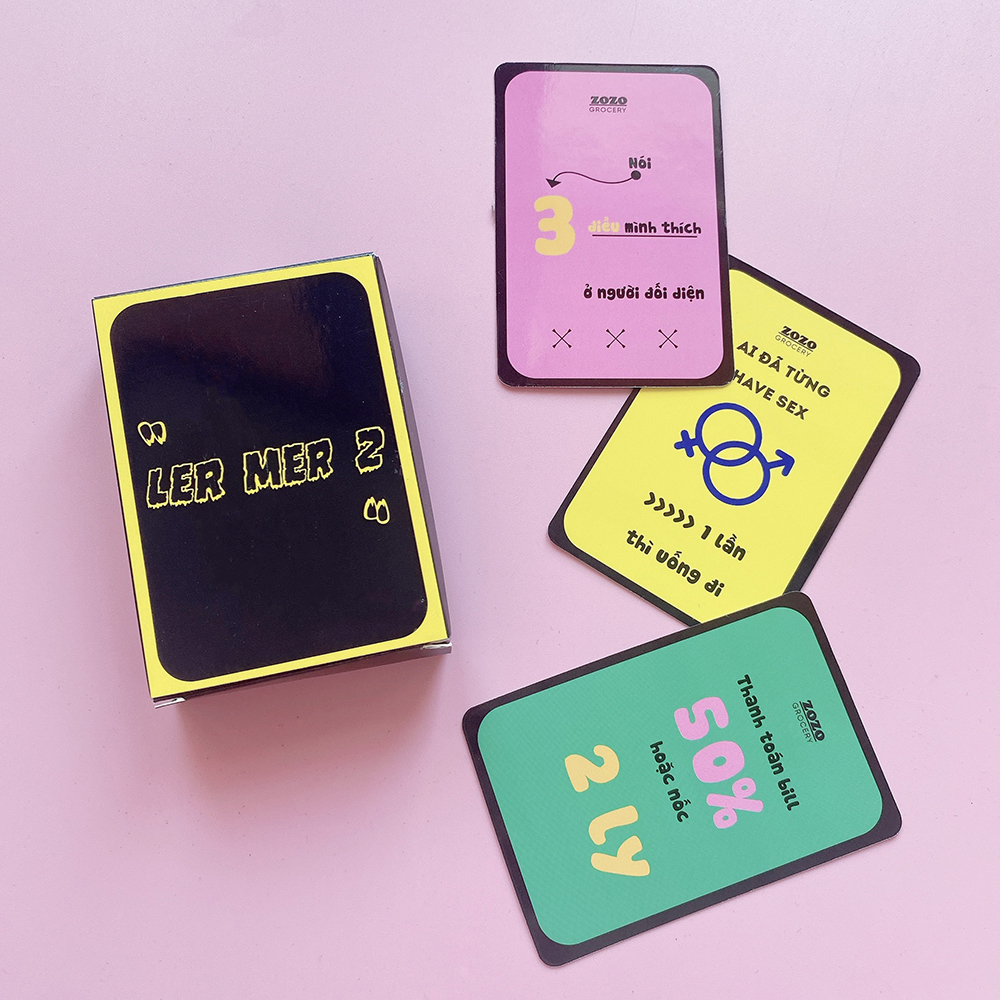 Bộ Bài Uống Bia Ler Mer 2 Phiên Bản 2022 50 Lá Drinking Game Hot Trend 52 Lá Trò Chơi Tụ Tập Cùng Bạn Bè