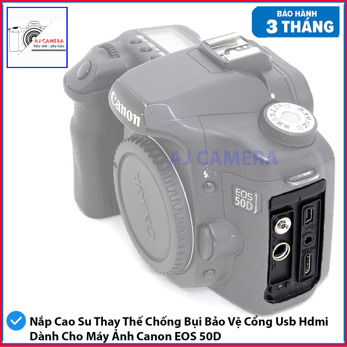 Bộ Nắp Cao Su Thay Thế Chống Bụi Bảo Vệ Cổng Usb Hdmi Cho Dành Cho Máy Ảnh Canon EOS 40D, 50D, 60D, 70D, 550D, 600D, 650D/700D, 6D, 7D, 5D, 5D Mark ii, 5D Mark iii