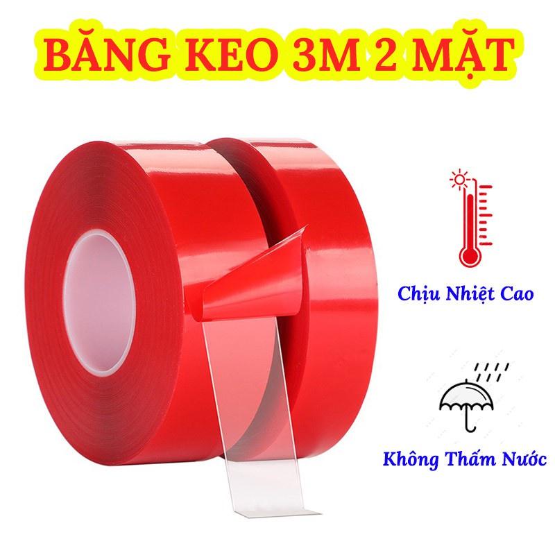 [CUỘN 3 MÉT] Băng Keo 3M 2 Mặt Cuộn 3 Mét Siêu Dính Chuyên Dụng Cho Ô Tô, Băng Keo 3M Chuyên Dụng Ô Tô Siêu Chắc