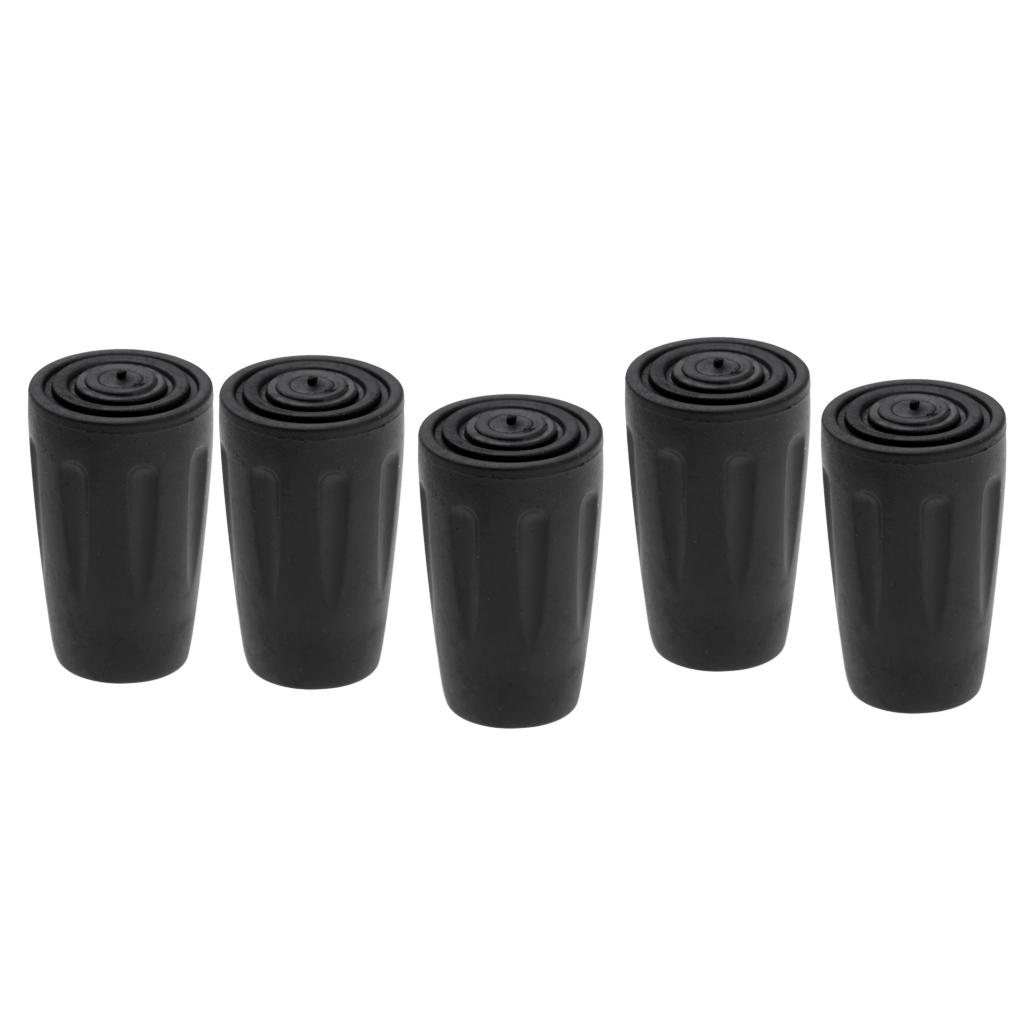 Pack of 5pcs Trekking Pole Tips Walking Stick Cover Protector Accessories