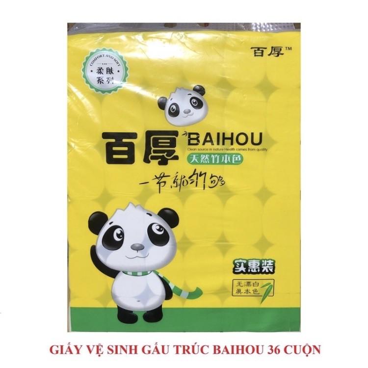 Bịch 36 cuộn giấy gấu trúc vệ sinh BAIHOU - Siêu rẻ