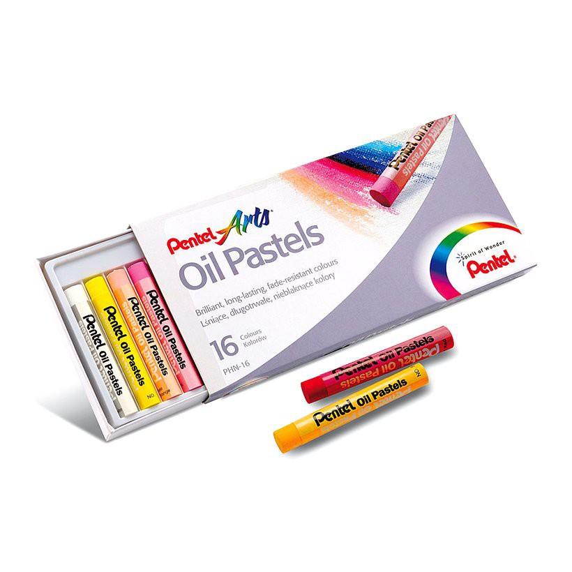 Sáp dầu Oil 16 Màu Pentel, mềm, đậm, không gãy