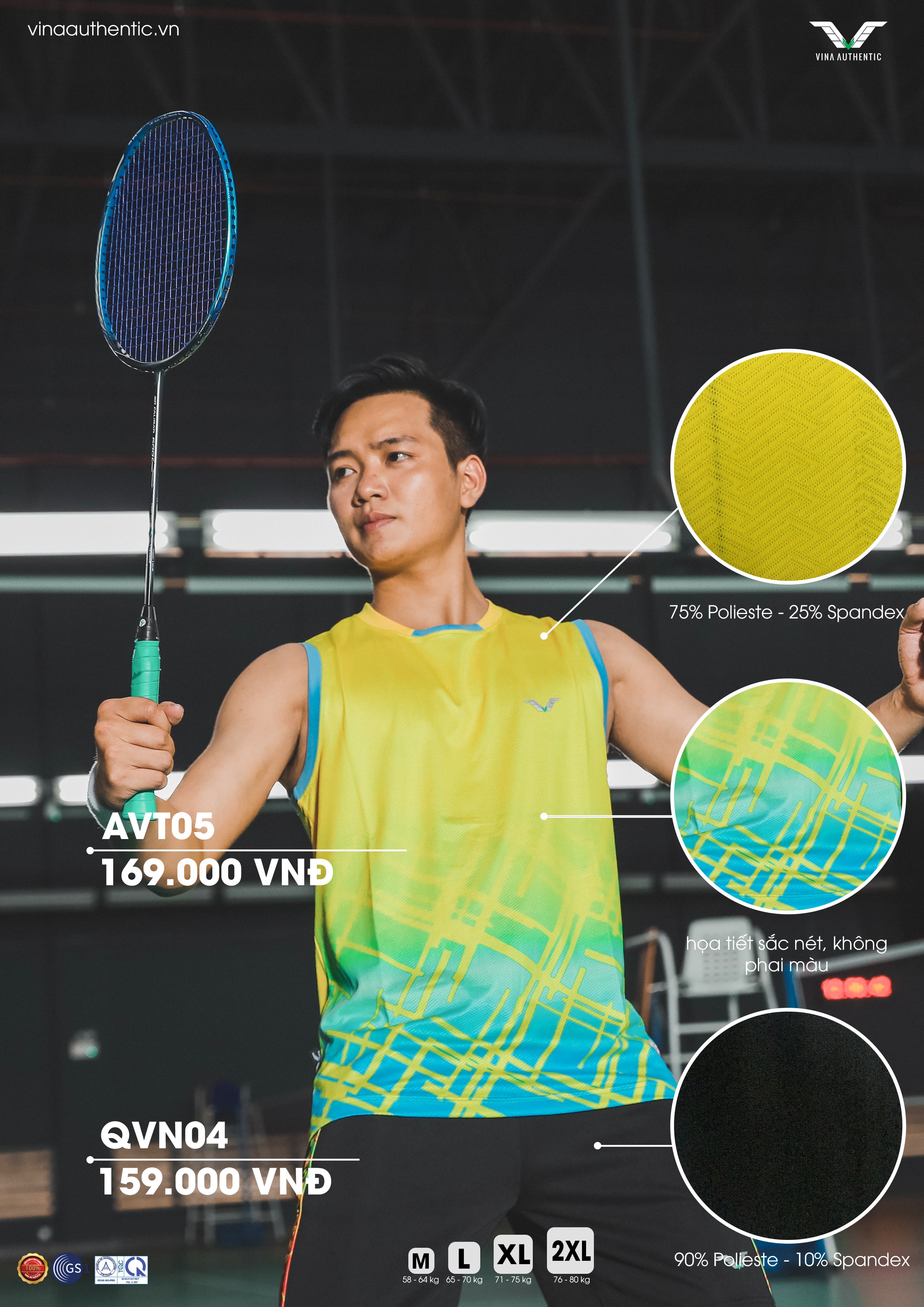 Set bộ thể thao cầu lông nam NEW05 cao cấp, chất lượng, chuẩn form