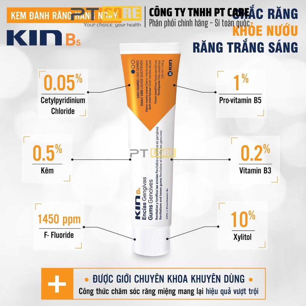 Kem Đánh Răng Kin B5 Làm Sạch Mảng Bám, Phục Hồi Nướu Răng 125ml Dùng Hàng Ngày Ngừa Sâu Răng Viêm Nướu