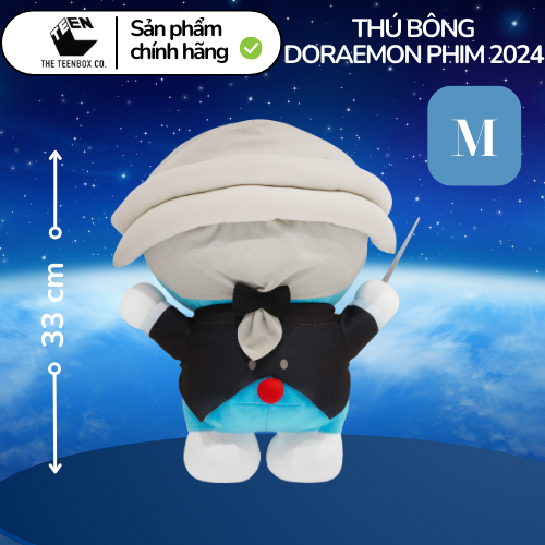 Thú bông Doraemon Phim 2024 size M, Gấu bông Doraemon đáng yêu, Sản phẩm chính hãng, Phân phối bởi Teenbox