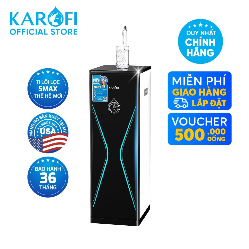[TẶNG BỘ LÕI] Máy lọc nước RO Mỹ 11 lõi Karofi KAQ-D36S - Màng RO Mỹ 50GPD, Cụm lõi Smax hiệu suất cao 6.0 - Hàng Chính Hãng
