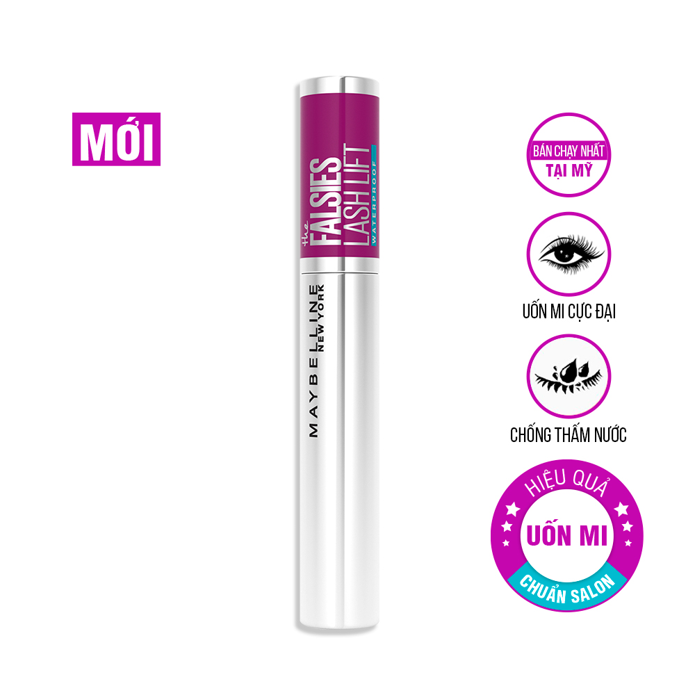 Mascara Uốn, Làm Dày và Dài Mi Tức Thì Maybelline Falsies Lash Lift không lem không trôi Waterproof 8.6ml