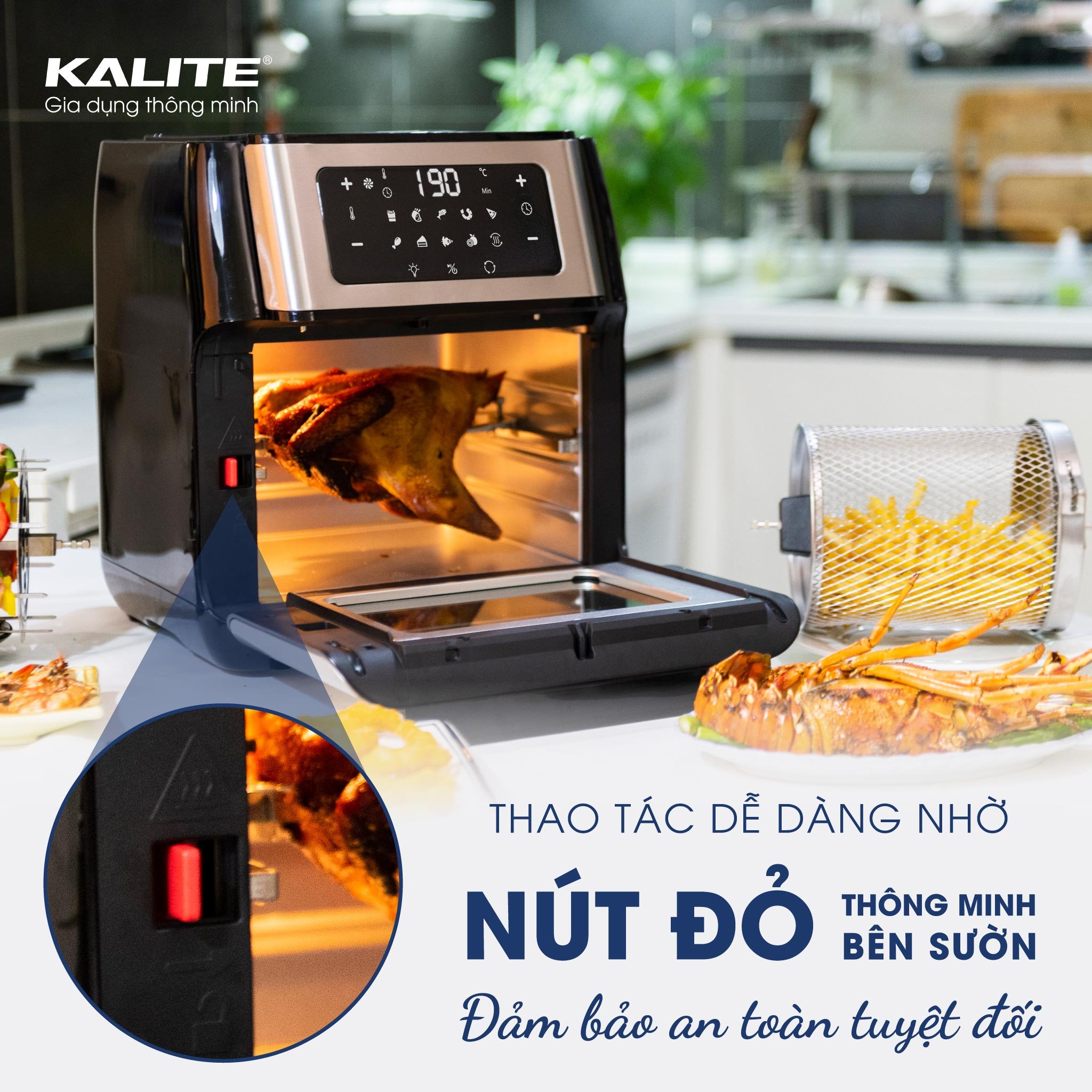 Nồi chiên không dầu Kalife Q10