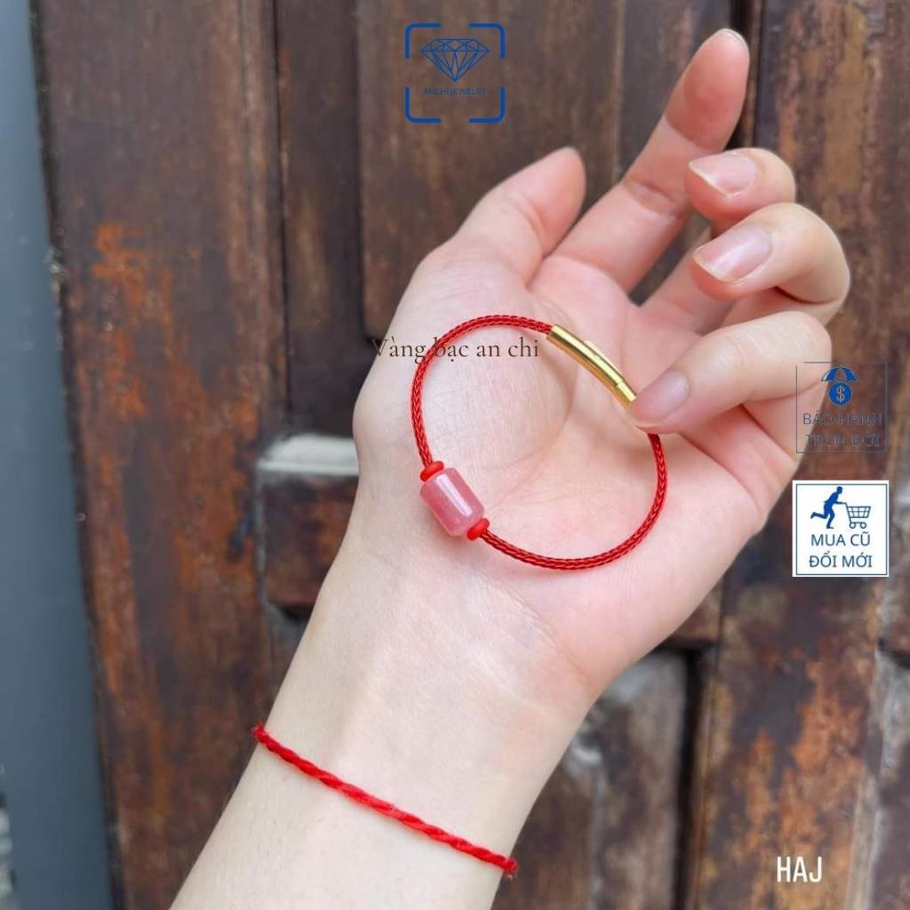 Vòng dây cáp lu thống đào hoa may mắn hanh thông ( hỏa, thổ),Anchi jewelry