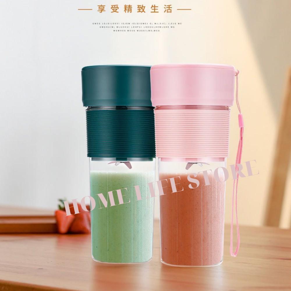 Máy Xay Sinh Tố Cầm Tay Portable Juice Blender 4 Lưỡi Dao Tiện Lợi Kèm Dây Sạc Tích Điện