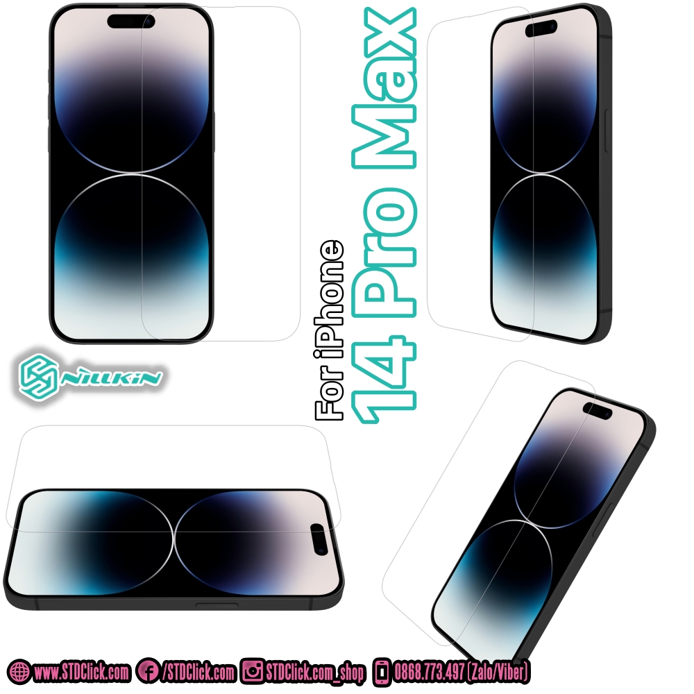 KÍNH CƯỜNG LỰC DÀNH CHO ĐIỆN THOẠI IPHONE 14 PRO MAX NILLKIN H+PRO 0.2mm