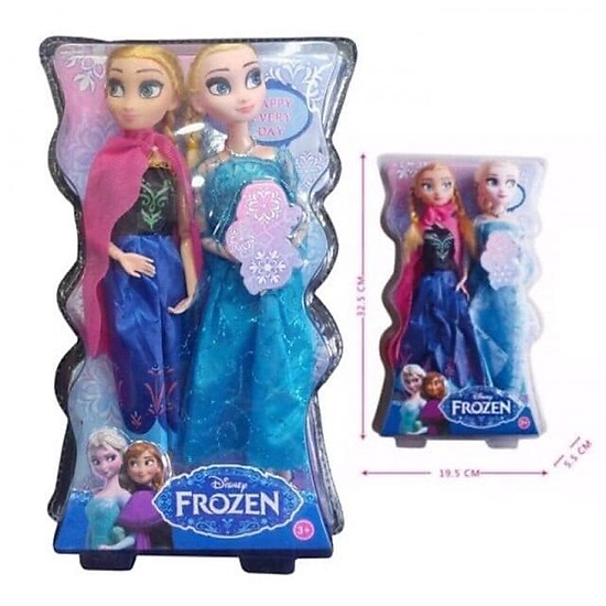 Set  2 Búp Bê  Nữ Hoàng Băng Giá Elsa Và Anna Có Khớp