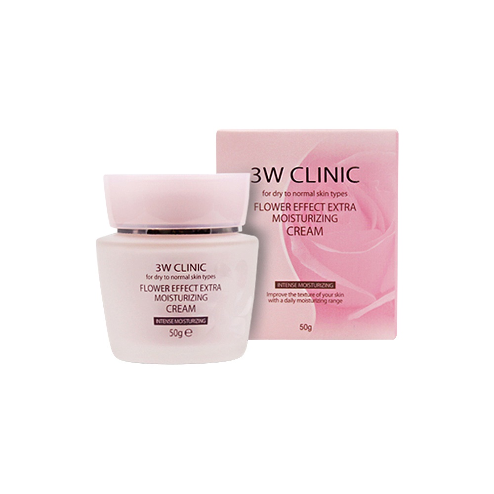 Kem dưỡng 3W Clinic Flower Effect Extra Moisturizing Cream