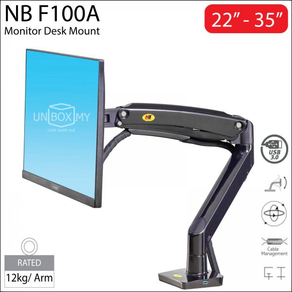 Giá treo màn hình máy tính NB F100A 22 - 35 inch -Hàng Chính Hãng