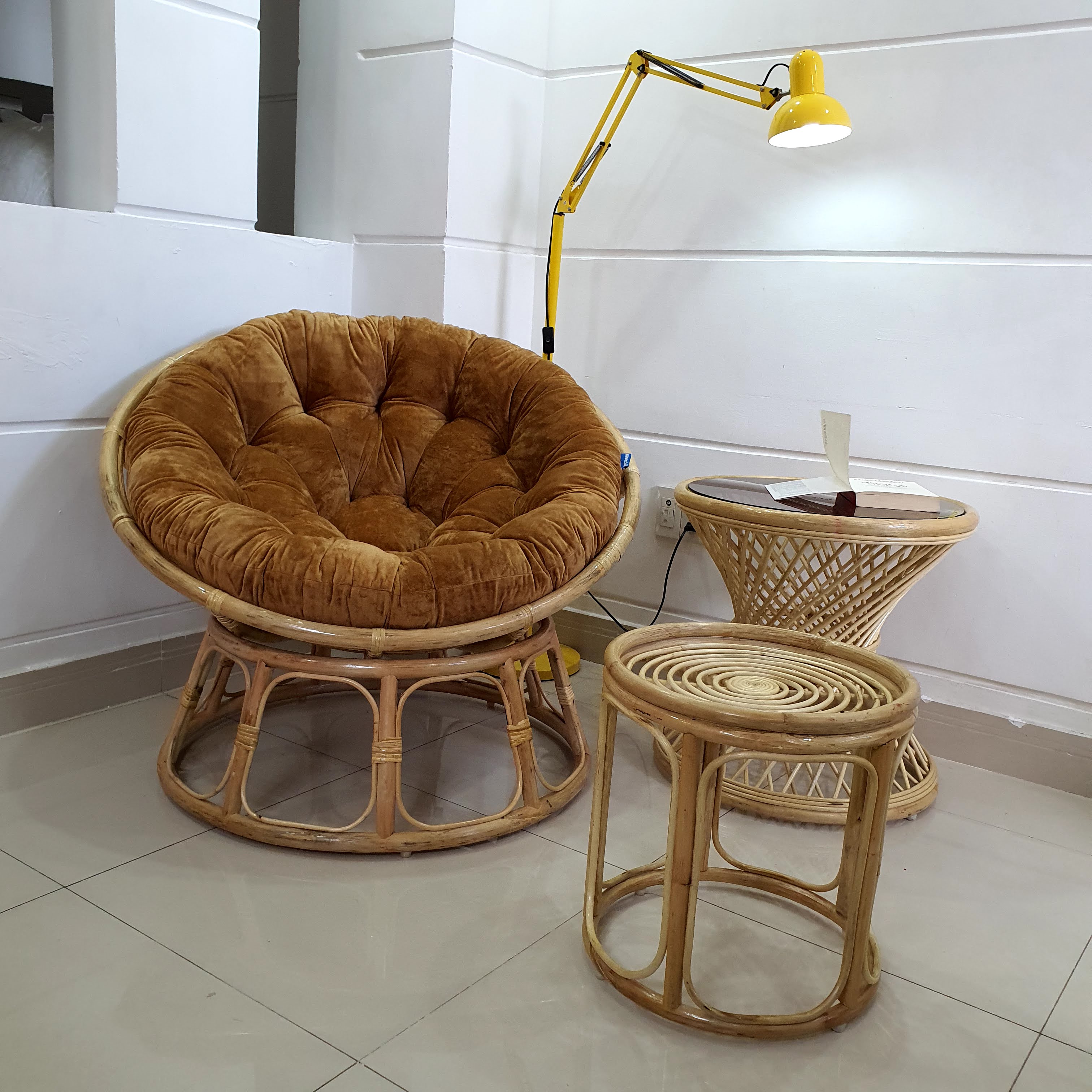 Ghế thư giãn papasan (xanh rêu) 