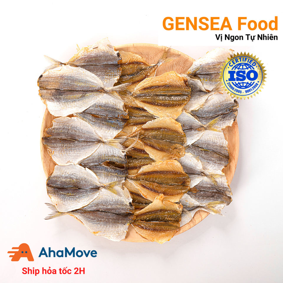 Cá Chỉ Vàng Khô Phú Quý Loại 1 Size Đại Cực Ngon GENSEA Food G2414 Chuẩn ATVSTP Quốc Tế ISO 22000:2018