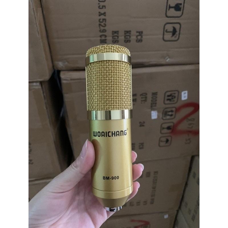 Bộ mic thu âm livestream online BM900-Card K300 kèm dây kết nối bh 6 tháng