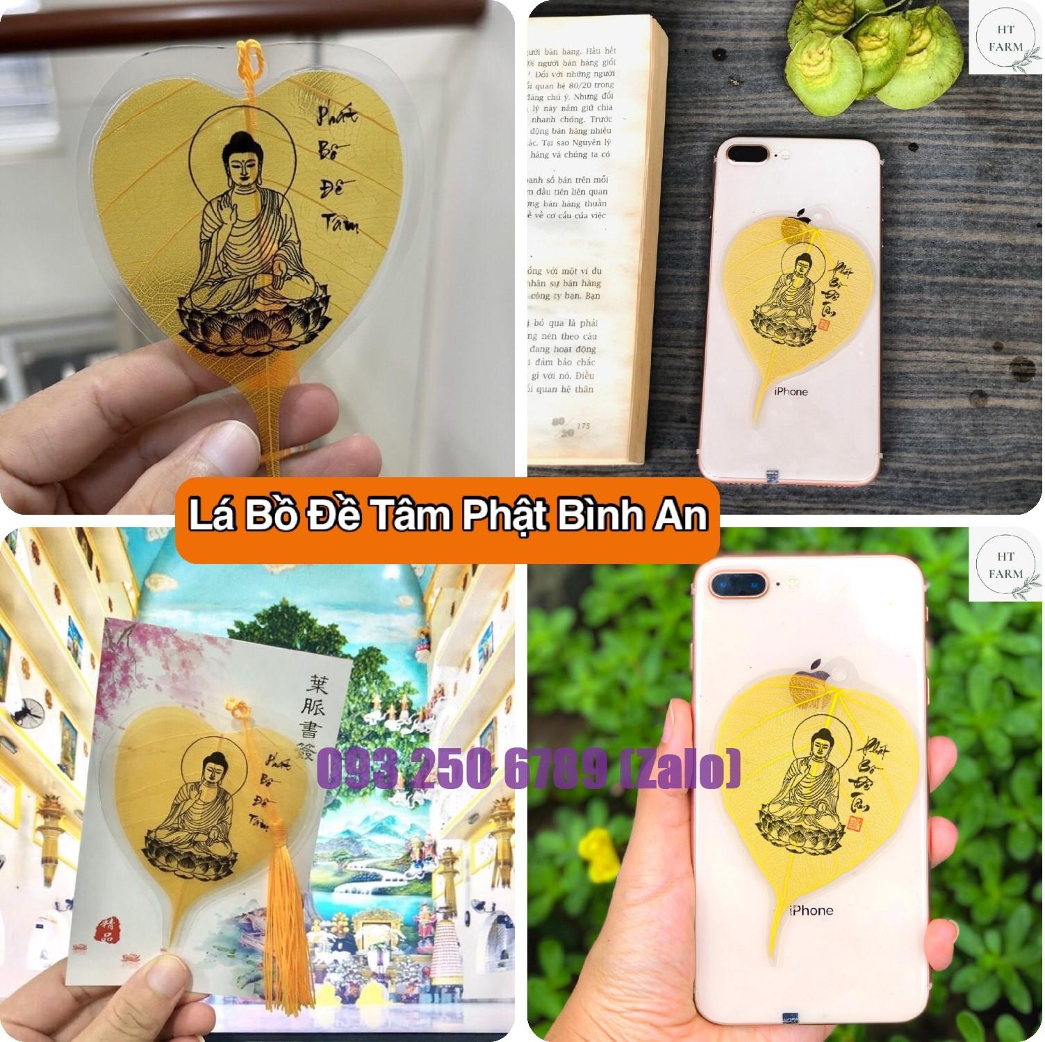 Lá Bồ Đề Phật Như Lai , Quan Âm Bồ Tát Ốp Điện Thoại, Lá Bồ Đề Thật, Mang Lại May Mắn Bình An - NELI - RƯỚC LỘC XUÂN