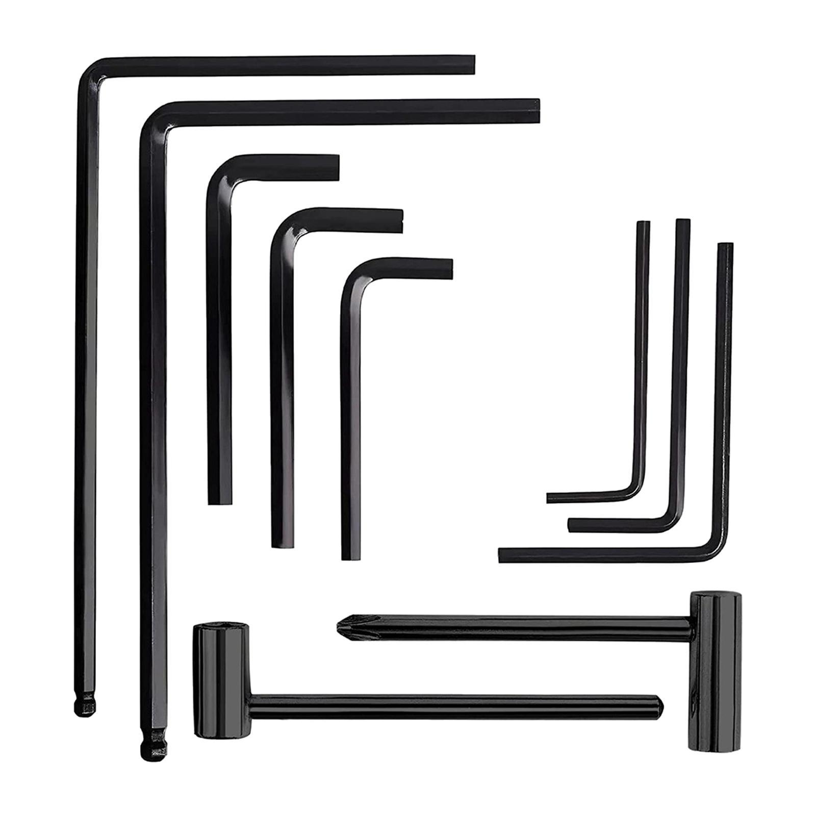 13 Pieces Guitar Allen Wrench Set Portable Replace Multifunctional Guitar Wrench for Bridge