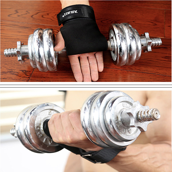 Găng Tay Tập GYM Lifting Grips Aolikes Pro Hở Mu Bàn Tay