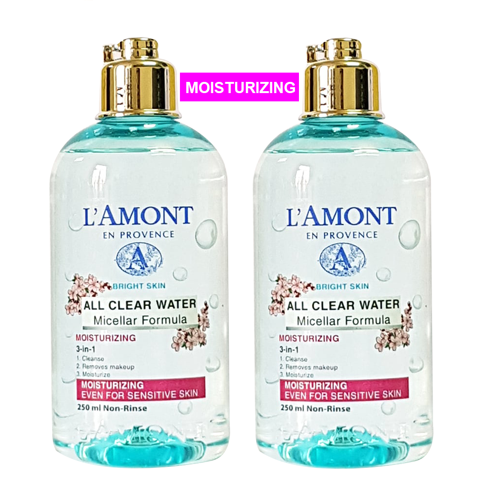 Combo 2 Nước Tẩy Trang Dưỡng Ẩm Sáng Da All Clean Water Micellar Fomula Moisturizing Lamont En Provence