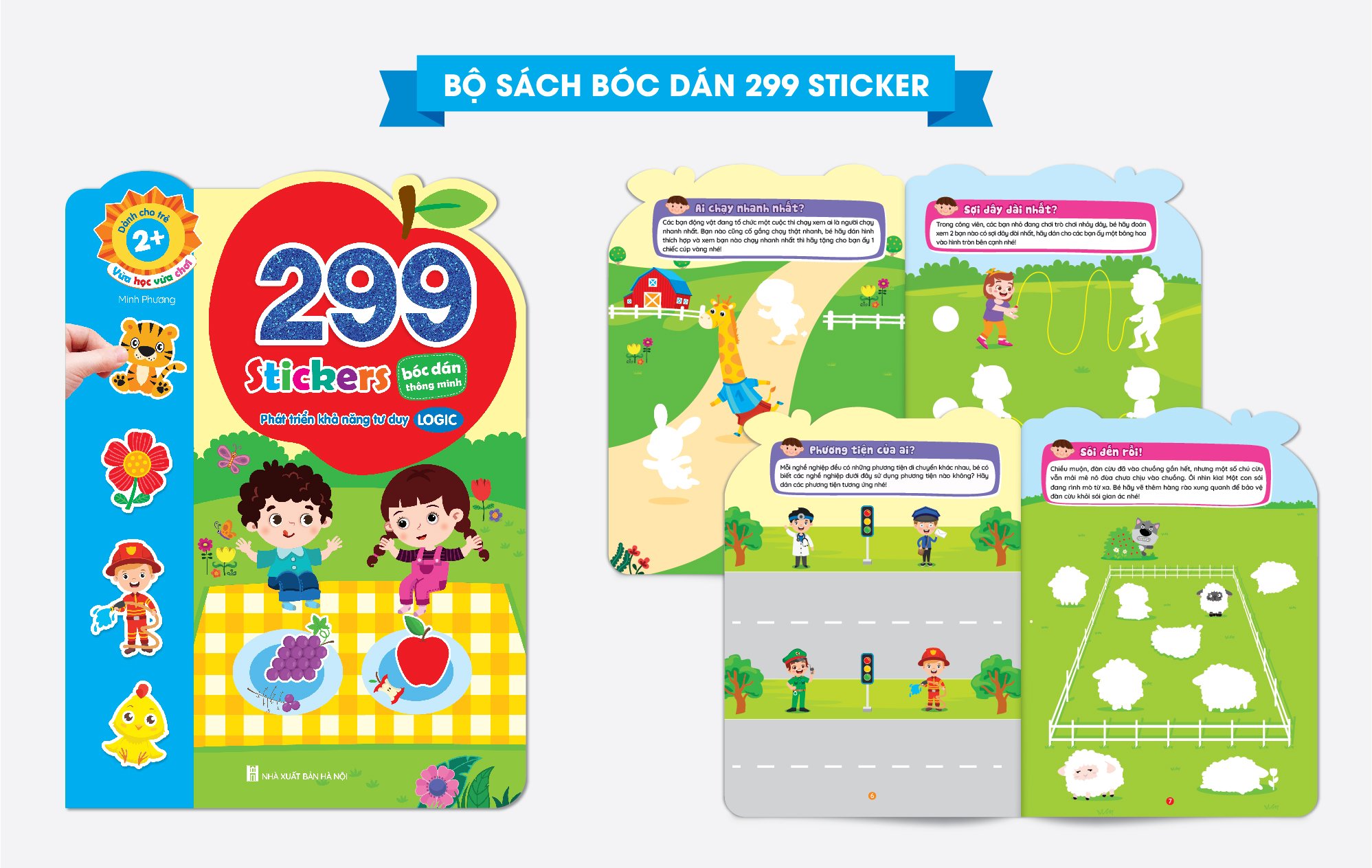 Bộ sách bóc dán phát triển trí tuệ cảm xúc CQ, IQ, EQ 299+ Stickers