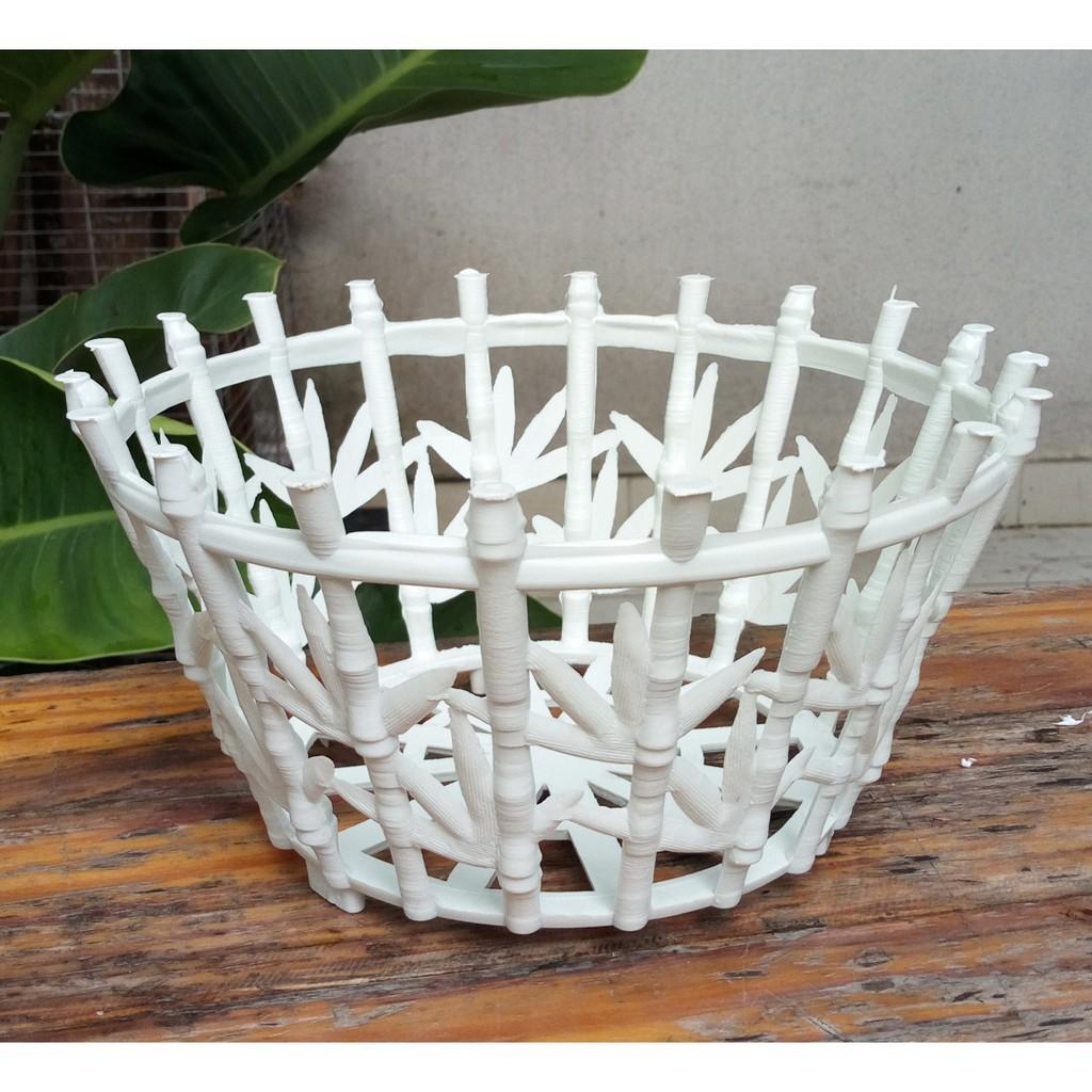 Bộ 10 chậu trồng lan lá tre trắng hoặc nâu size 22cm x 14cm