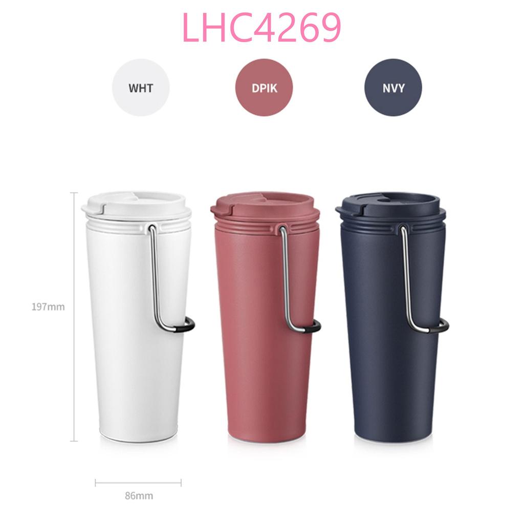 Ly giữ nhiệt Lock&Lock Bucket Tumbler có ống hút hoặc nắp bật, dung tích 540ml LHC4268 LHC4269 - Hapos