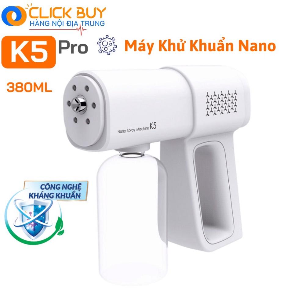 Máy Xịt Khử Khuẩn Cầm Tay, Súng Phun Khử Khuẩn K5 Pro Cao Cấp , Súng phun tia uv diệt virut hiệu quả, sẵn hàng BH12tháng