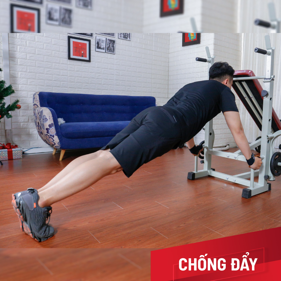 Giàn tập tạ đa năng DV 2014 - Dàn tạ tập gym tại nhà khung to chắc chắn (GIÁ CHƯA BAO GỒM TẠ VÀ ĐÒN TẠ)