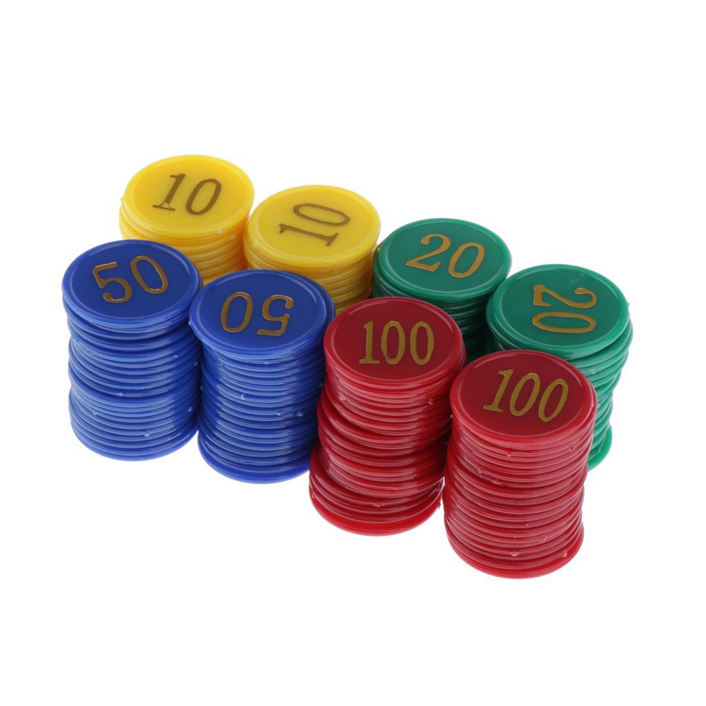 160 Quầy Tính Chip Nhựa Dấu Hỗn Hợp Màu Sắc In Mặt Giá Trị